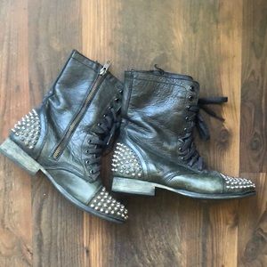 Steve Madden Studded Leather Boots